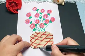 用马克笔画玫瑰花，手残党也能学会哟视频封面