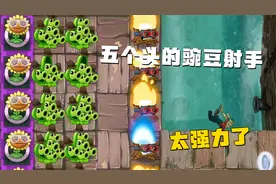 植物大战僵尸2：五个头的豌豆射手太强力了瞬间秒杀僵尸视频封面