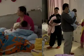 女子一胎生3娃，一家子每天变着法哄娃睡：同时哭就像进了蛤蟆坑