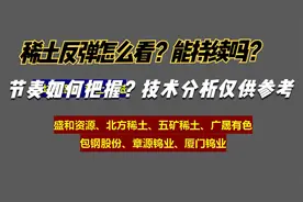 点评：盛和资源 北方稀土 五矿稀土 广晟有色 包钢股份 厦门钨业视频封面