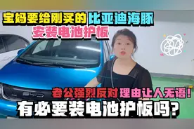 宝妈要给比亚迪海豚安装电池护板，老公强烈反对，理由真让人无语