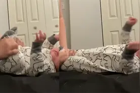 不愧是小屁孩！新手妈妈给宝宝做排气操，随后一幕惹网友爆笑视频封面