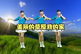 经典DJ广场舞《美丽的草原我的家》歌声柔婉，舞步优美，画面真美