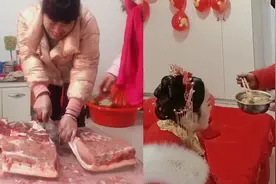 女儿出嫁妈妈切“离娘肉”万般不舍，切到一半泣不成声：我不想切视频封面