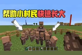 我的世界：怎么让小村民快速的长大？“打一针”就行了！