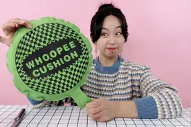 试玩整蛊玩具放屁垫，一屁股坐上去，这声音太尴尬了！视频封面