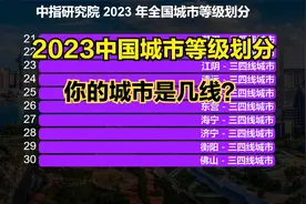 2023年最新中国城市等级划分出炉！一线城市4个，二线城市12个