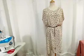 买块布教大家做一款落肩连衣裙！款式时尚新颖简单大方