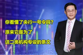 你看懂了央行一号令吗？原来它是为了这二类机构专设的条文视频封面