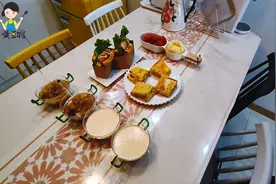 周末的早餐，三明治创新吃法，配上一杯芒果奶昔，简单又好吃！