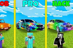 我的世界游戏动画：跑车建造大挑战！彩色也太炫酷了吧！