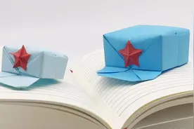 手工教程：童年折过的红军帽折纸，快带孩子们回味一下吧