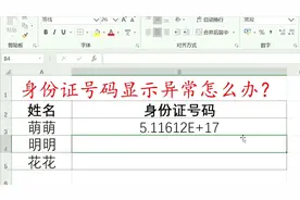 Excel输入身份证号码显示异常的解决方法