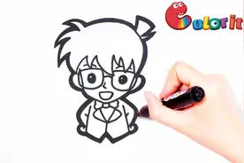 漫迷打卡，真相只有一个——简笔画名侦探柯南视频封面