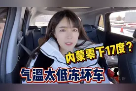 内蒙零下17度，蒙古族女汉子硬早茶配酒，无奈气温太低冻坏车视频封面