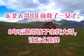 东北大哥8年前救了一女子，8年后她带孩子来找大哥，该怎么选择视频封面