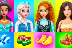 迪士尼公主小技巧和手工艺 迷你鞋子 DIY