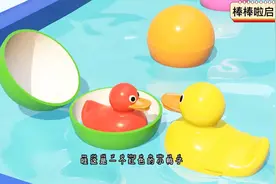 鸭妈妈把鸭蛋打开了，里面都有好多颜色的小鸭子视频封面