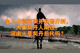 金人占领河南并移都开封，大量契丹人南迁，河南人是契丹后代吗？