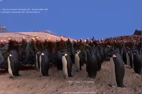 史诗战争模拟器：奇葩对战，小企鹅VS人类丧尸视频封面