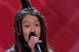 13岁中国女孩参加中亚国家好声音，中国风讲述中国故事征服导师视频封面