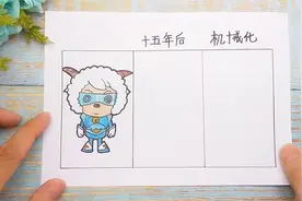 给决战次时代喜羊羊手绘穿越十五年后长相，最后变身机械化太帅气视频封面