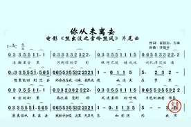 《熊出没之雪岭熊风》片尾曲《你从未离去》有声简谱