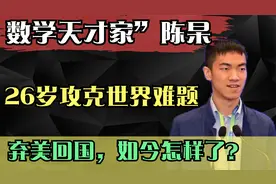 中国数学天才家”陈杲，26岁攻克世界难题，弃美回国，如今怎样了