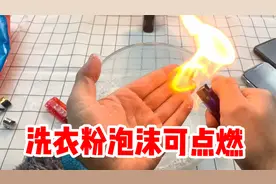 据说只要把洗衣粉泡沫放在手心，用打火机点燃就会出现掌中火视频封面