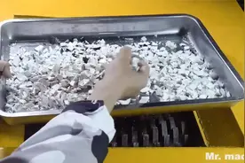 国外牛人作死实验，粉碎机粉碎弹簧钢，粉碎机能成功干碎弹簧钢吗