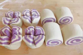 农村妈妈教你做紫薯花样馒头，香软美味，做法简单，健康营养好吃