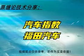 汽车板块和福田汽车走势结构分析 7.7