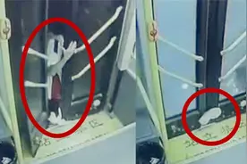 心疼！监拍：女孩下公交瞬间车门关了 手脚被夹住无法挣脱遭拖行视频封面