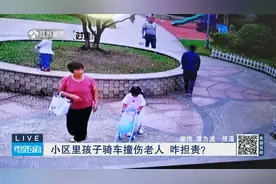 小区里孩子骑车撞伤老人 咋担责？视频封面