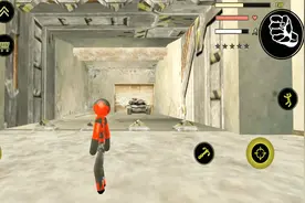 火柴人绳索英雄：大门被我打开了，将里面的坦克开走！