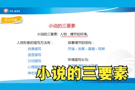 初中语文文学常识，学习小说的三要素