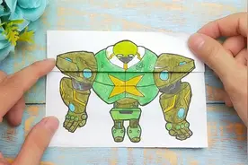 用一张纸手绘喜羊羊决战次时代寒天，展开后更有趣，简直太搞笑！视频封面