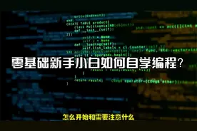 零基础新手小白如何自学编程？视频封面