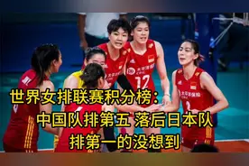 世界女排联赛积分榜：中国队排第五，落后日本队，排第一的没想到视频封面