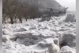 河面被冰封壶口瀑布“消失了”，浮冰上升到景区门口视频封面