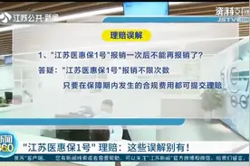 “江苏医惠保1号”理赔误区：报销不限次数、免赔额累计计算……视频封面