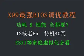 家庭服务器必看！全网最全X99主板BIOS功耗调优。40小时，52页PDF