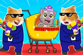 爱玩的仓鼠：小仓鼠使出浑身解数哄汤姆猫，可是仍然失败了！