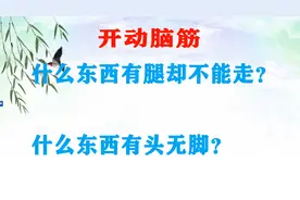 什么东西有腿却不能走？什么东西有头无脚？视频封面