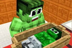 MC动画：爸爸精心照料宝宝小绿