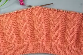 男士背心花样，最新款V字图案编织教程【棒针编织305期】视频封面