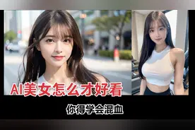 生成精致AI美女的诀窍，提示词，版式，故事感，最重要的要会混血视频封面