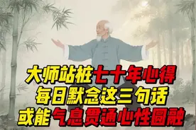 大师站桩七十年心得：每日默念这三句话，或能气息贯通，心性圆融视频封面