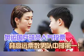 奥运后国乒球员人气投票结果，林高远的票数竟然在男队中排第一！视频封面