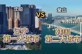 航拍韩国第二大釜山和辽宁第一大沈阳，城建差距太大了！
